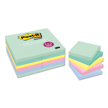 Post-it® Notes Original Pads In Beachside Cafe Colors, Value Pack, 3 X 3, 100 Notes-pad, 24 Pads-pack freeshipping - TVN Wholesale